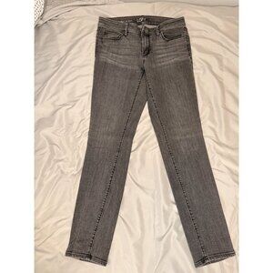 Ann Taylor LOFT Curvy Skinny Jeans Womens Size 28/6 Gray Stretch Denim Mid Rise